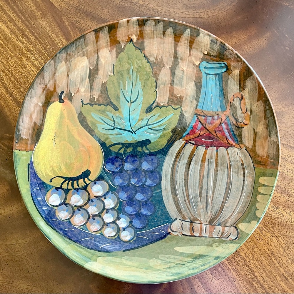 Artimino Hand Painted Napa Collection Italian Round Platter